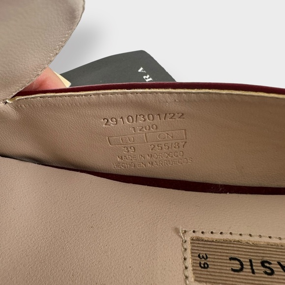 NWT Zara Gold Chain Leather Moccasin - Picture 11 of 12